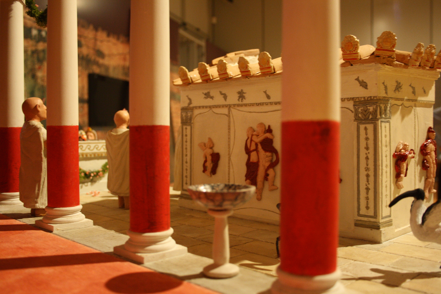 Plastico illustrativo del luogo di culto dedicato a Iside nel centro storico di Lecce