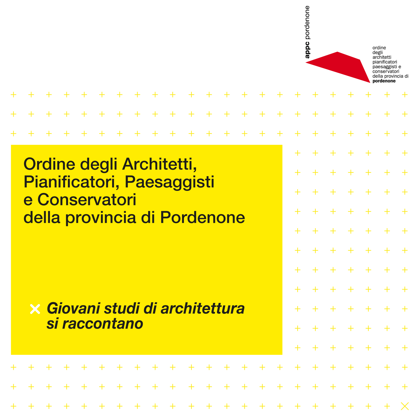 Copertina dell'evento dell'Ordine degli Architetti di Pordenone